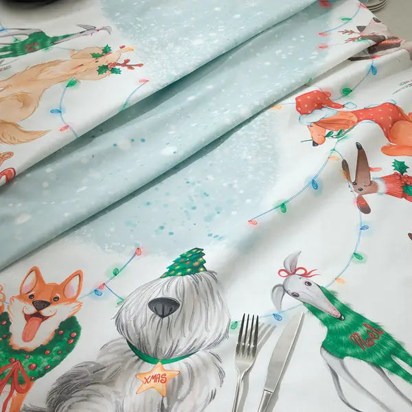 Tovaglia Rettangolare Natale In Tavola Friendsmas
