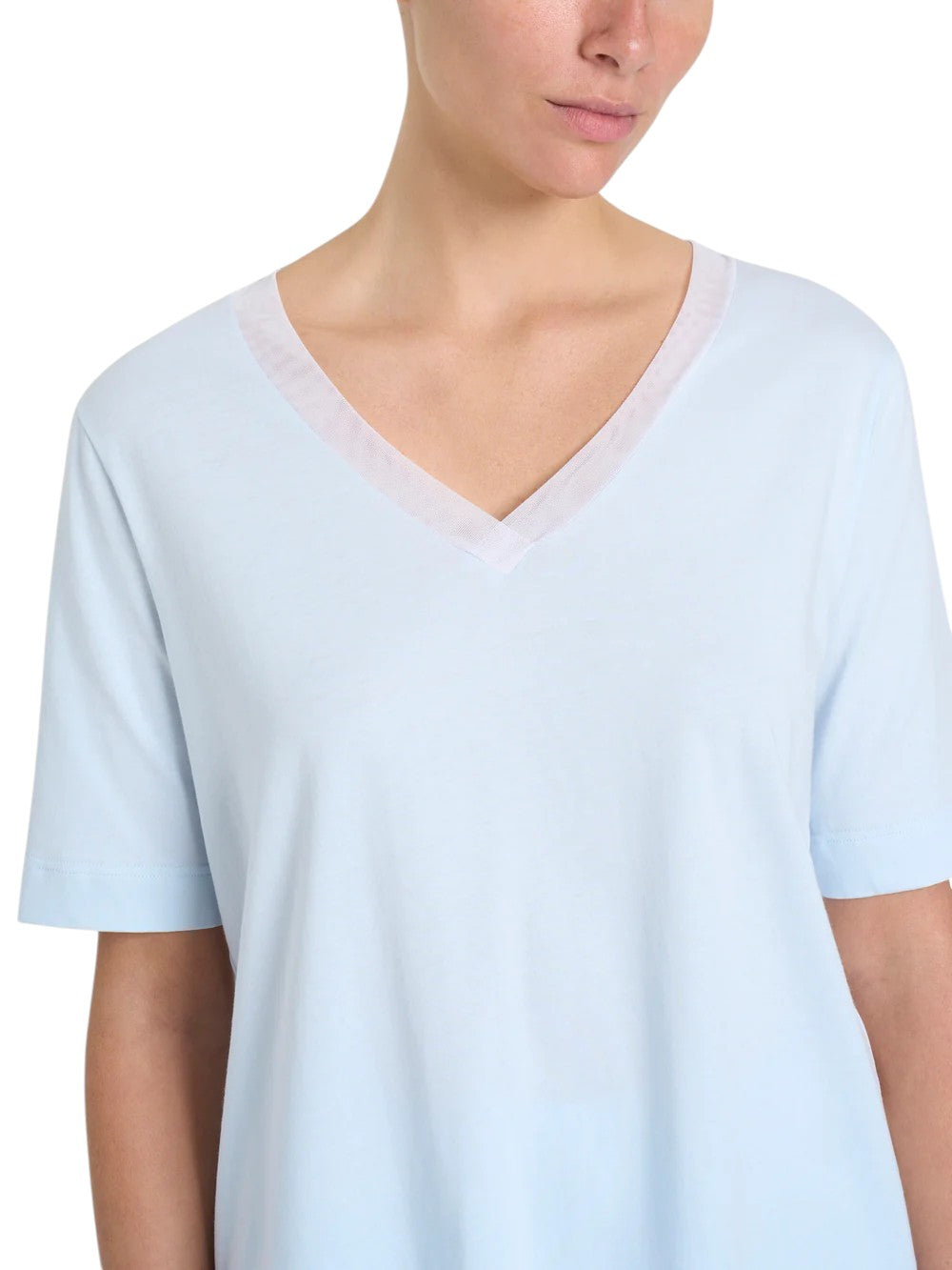 Pigiama Corto Scollo a V Jersey di Cotone DP26NB