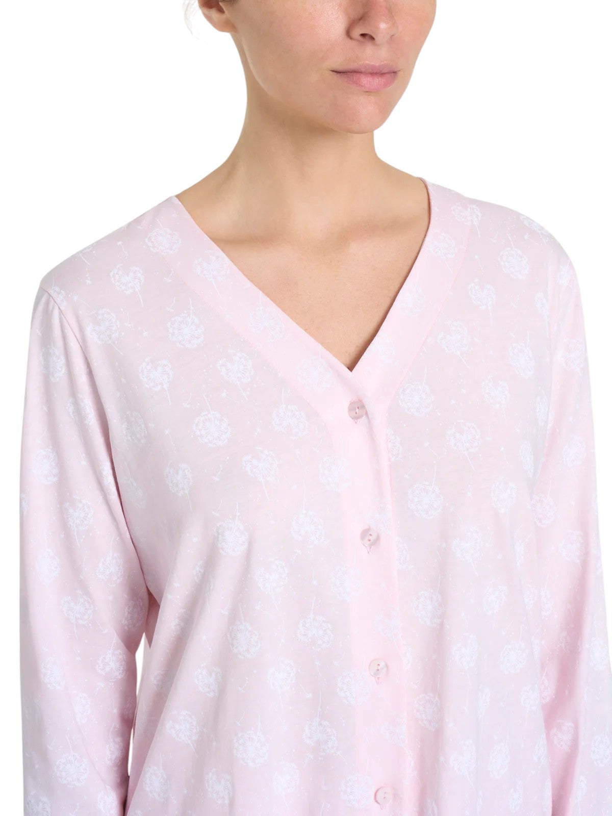 Pigiama Lungo Aperto Jersey di Cotone DP31N6