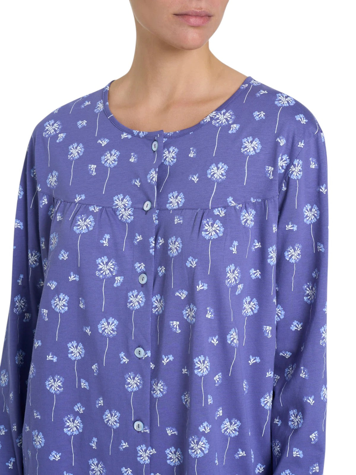 Pigiama Lungo Aperto Jersey di Cotone DP32N6