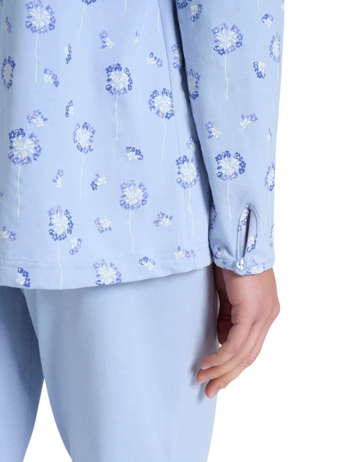 Pigiama Lungo Aperto Jersey di Cotone DP32N6