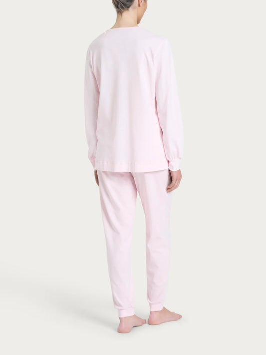 Pigiama Lungo Scollo a Goccia in Jersey di Cotone DP43N1