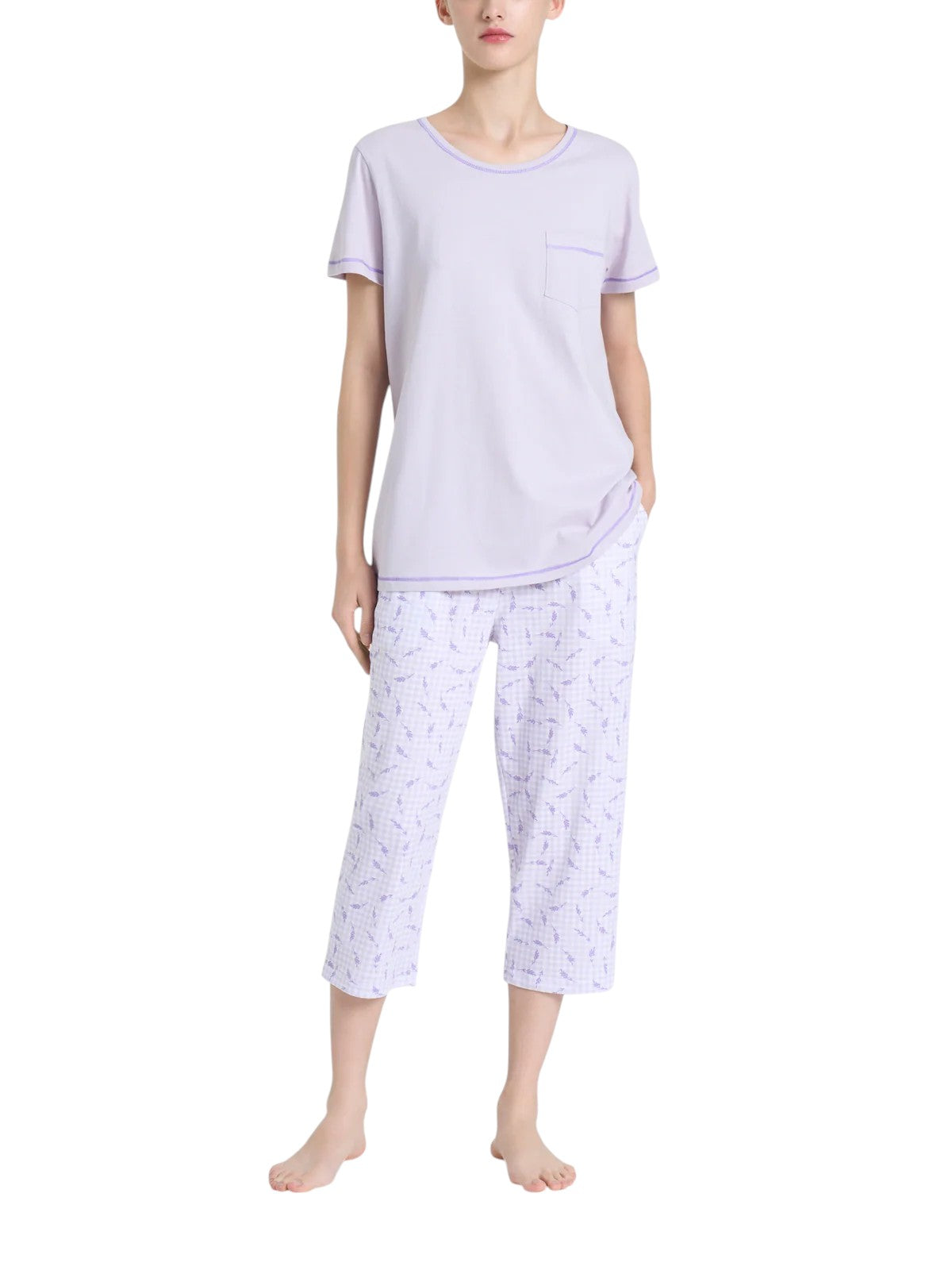 Pigiama Pinocchietto in Jersey di Cotone DQ12NB