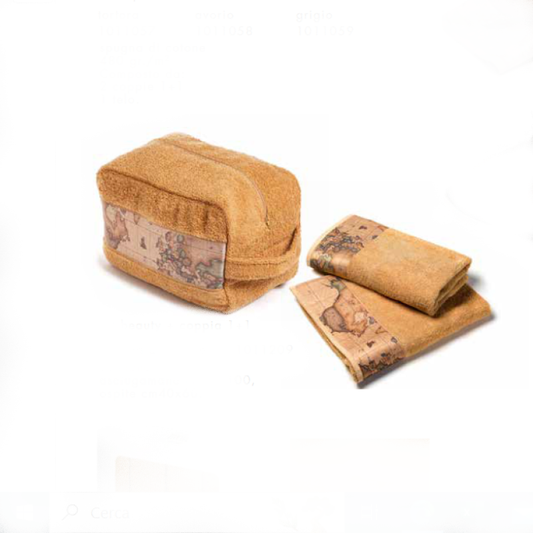 Set Beauty Con Aciugamani Spugna Geo Classic