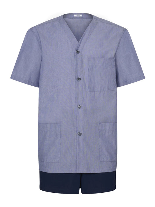 Pigiama Aperto Corto Navetta di Cotone N20704