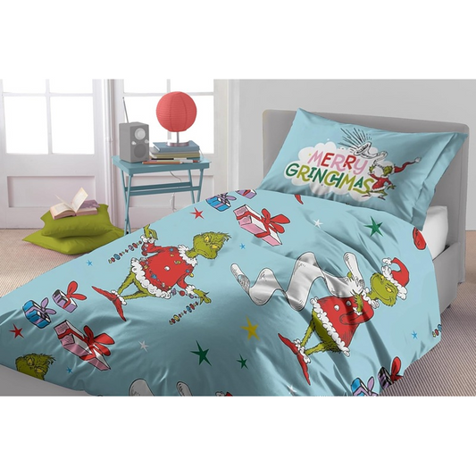 Parure Copripiumino Una Piazza Grinch