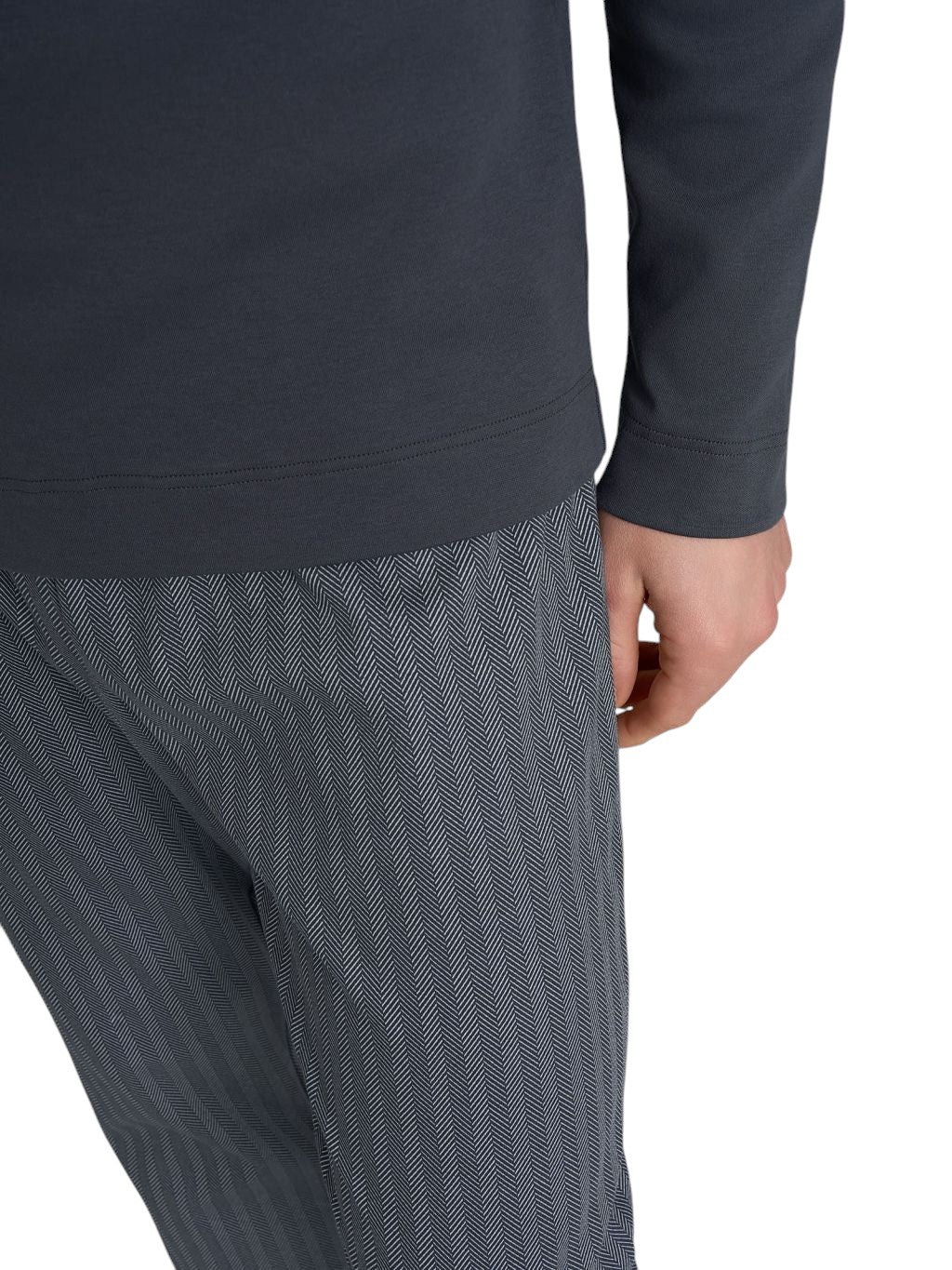 Pigiama Girocollo Caldo Cotone U961NQ Spigato