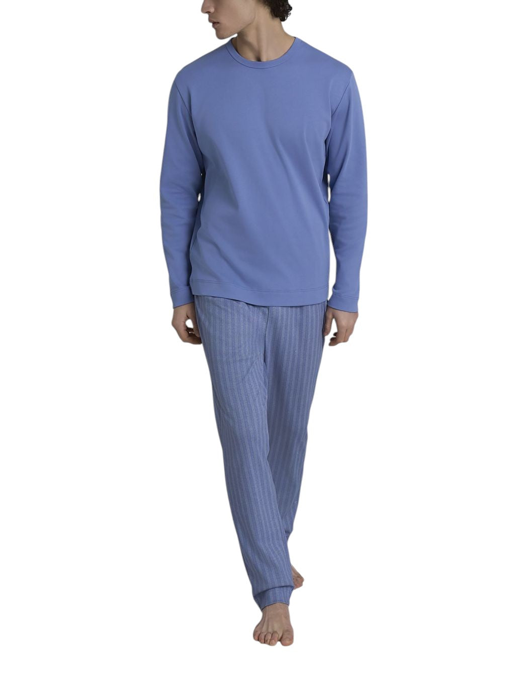 Pigiama Girocollo Caldo Cotone U961NQ Spigato