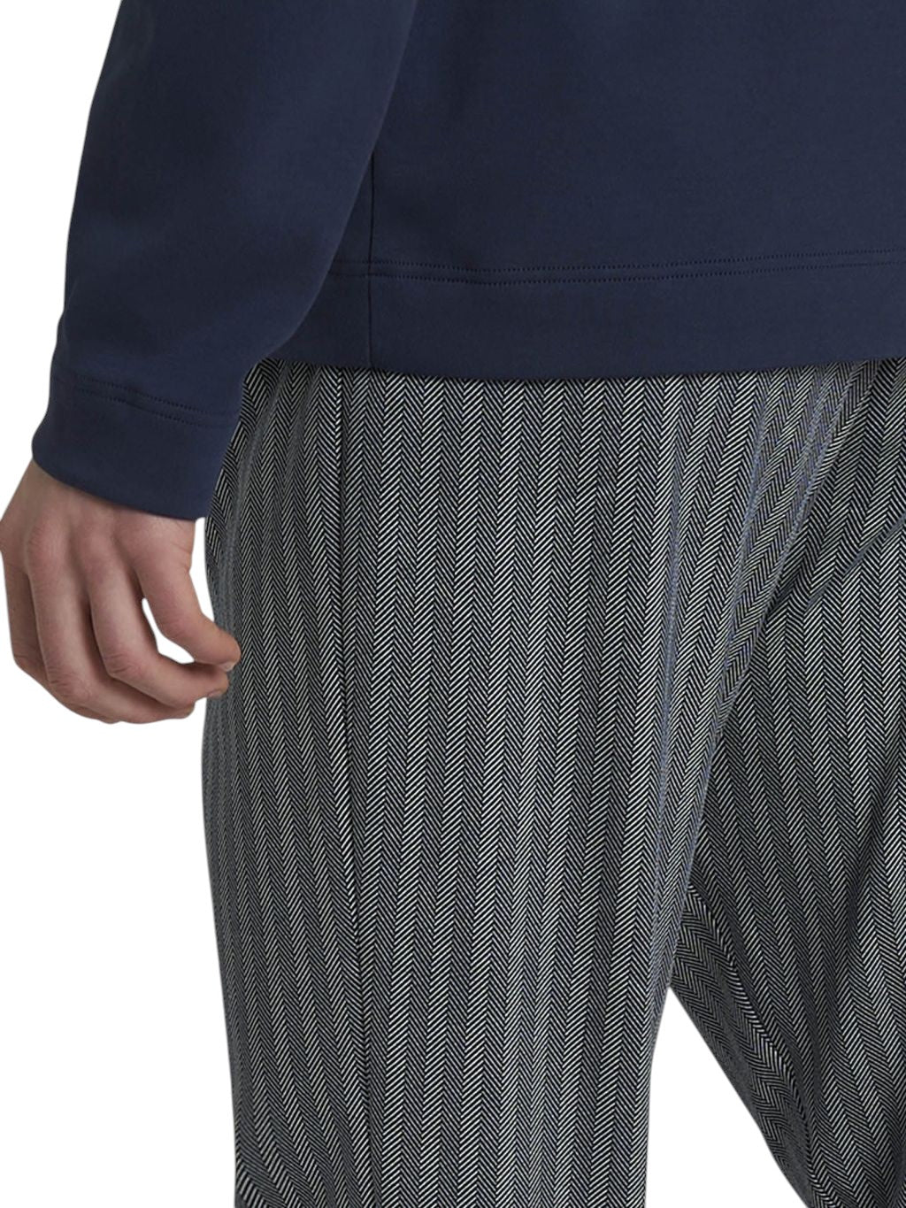 Pigiama Girocollo Caldo Cotone U961NQ Spigato