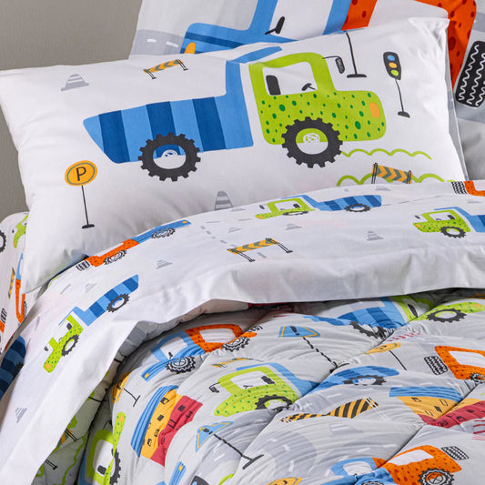 Trapunta Invernale KIDS City Car Grigio