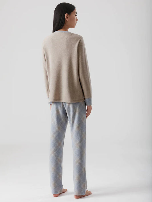 Pigiama Caldo Punto Milano DF09N1 Ghiaccio