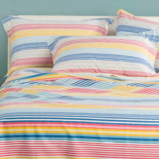 Completo Lenzuolo Una Piazza e Mezza Riga Beach