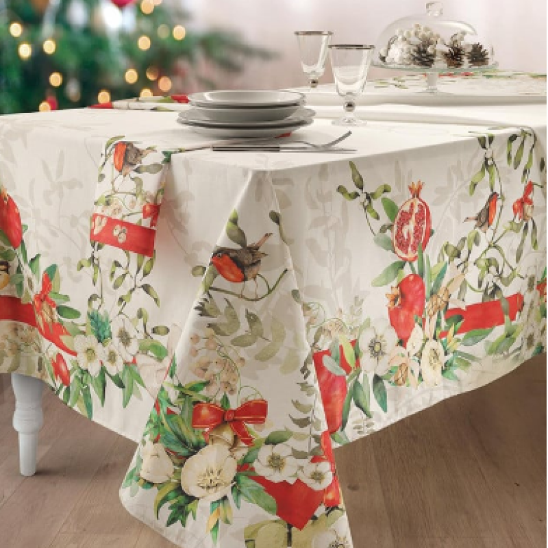 Servizio Tovaglia Con Tovaglioli Buon Natale Royal