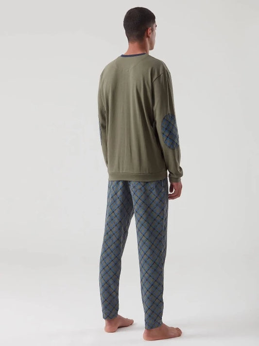 Pigiama Caldo Cotone U554N1 Felce