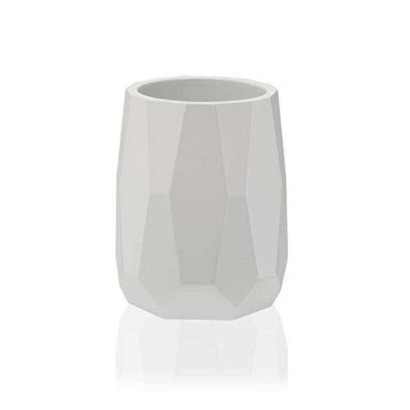 VERSABicchiereSpazzoleBiancoClemens_Resina_14e8f67b-f159-4fd6-9b6c-8510ee7e472d - G home casa