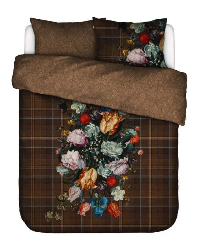 Trapunta Invernale Matrimoniale Beautiful Boquet Brown