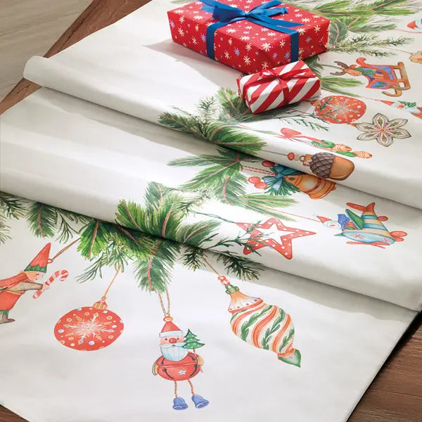 Tovaglia Rettangolare Natale In Tavola Fantasy