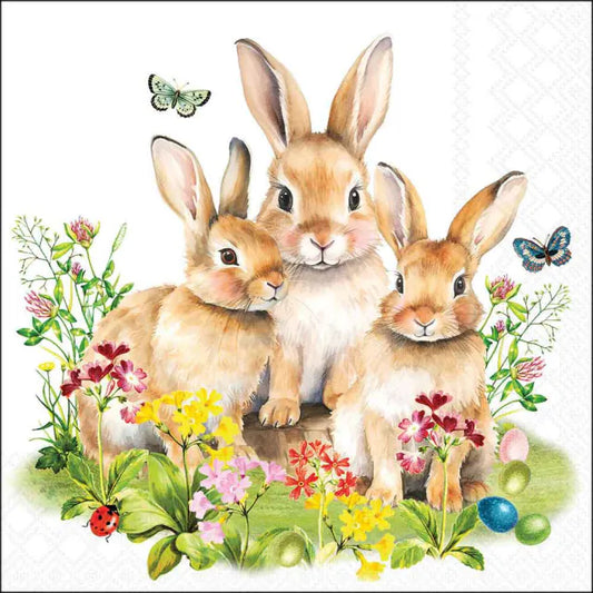 Tovaglioli Easter Bunny Family