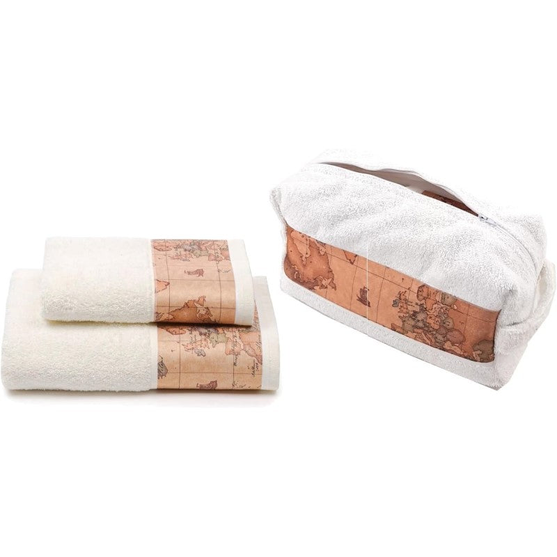 Set Beauty Con Aciugamani Spugna Geo Classic