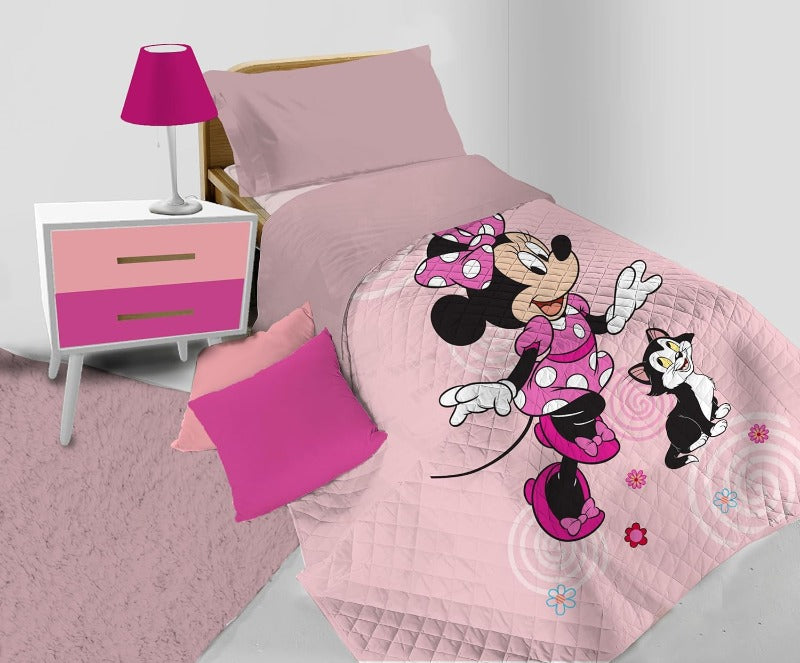 Copriletto Trapuntato Una Piazza Minnie Mouse