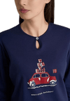 Pigiama Caldo Scollo a Goccia Interlock di Cotone DR56N1