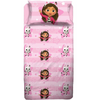 Completo lenzuola Gabby's Dollhouse Hermet singolo in cotone rosa