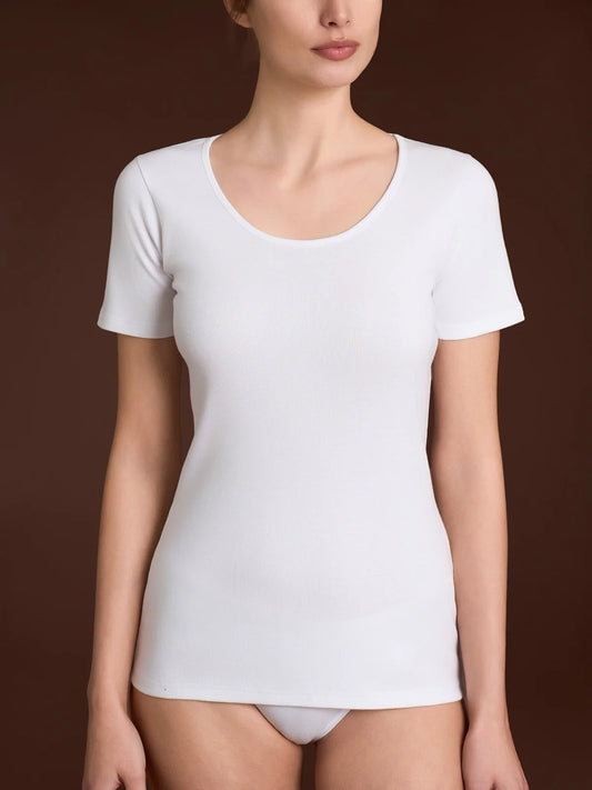 Maglia Donna Thermo Cotton Girocollo Mezza Manica Caldo Cotone DM43A7