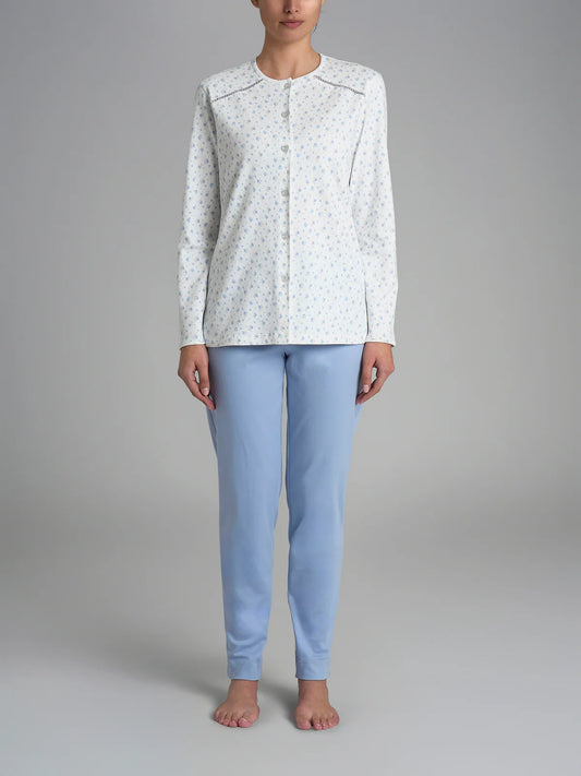 Pigiama Caldo Aperto Interlock di Cotone DR63N6-7 Eventide