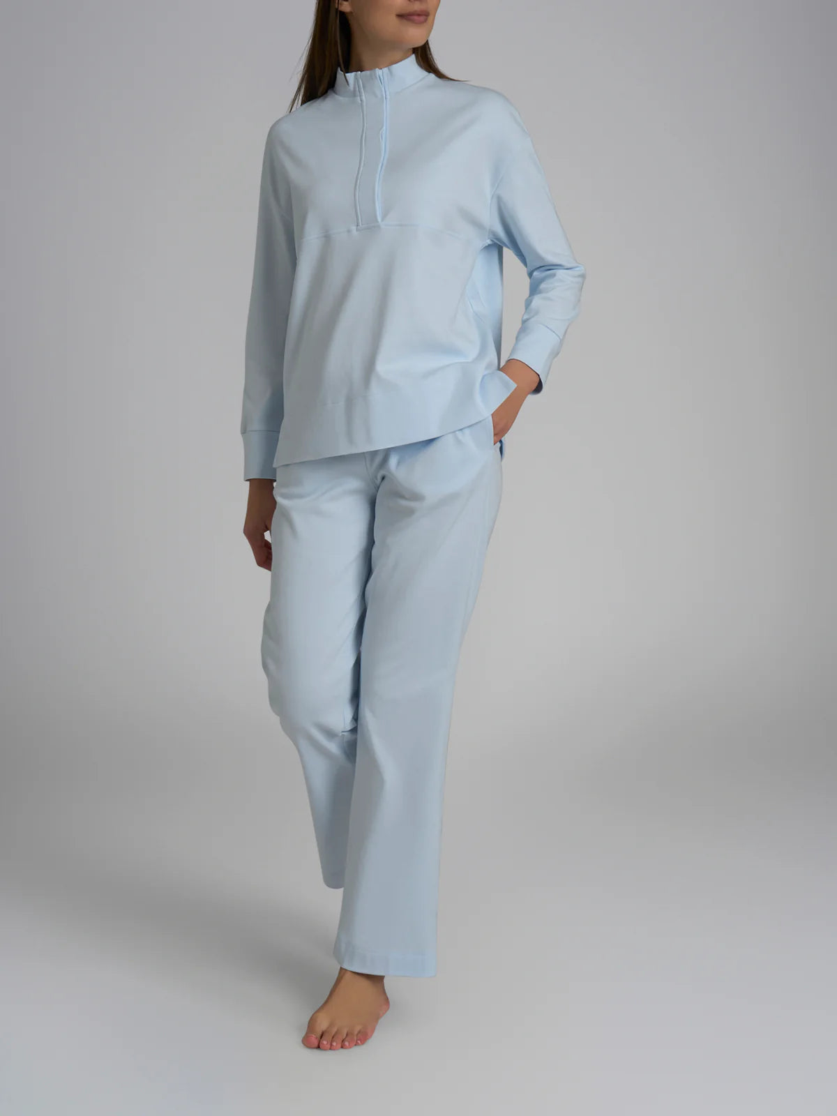 Pigiama Caldo Lupetto Interlock di Cotone DR70N1