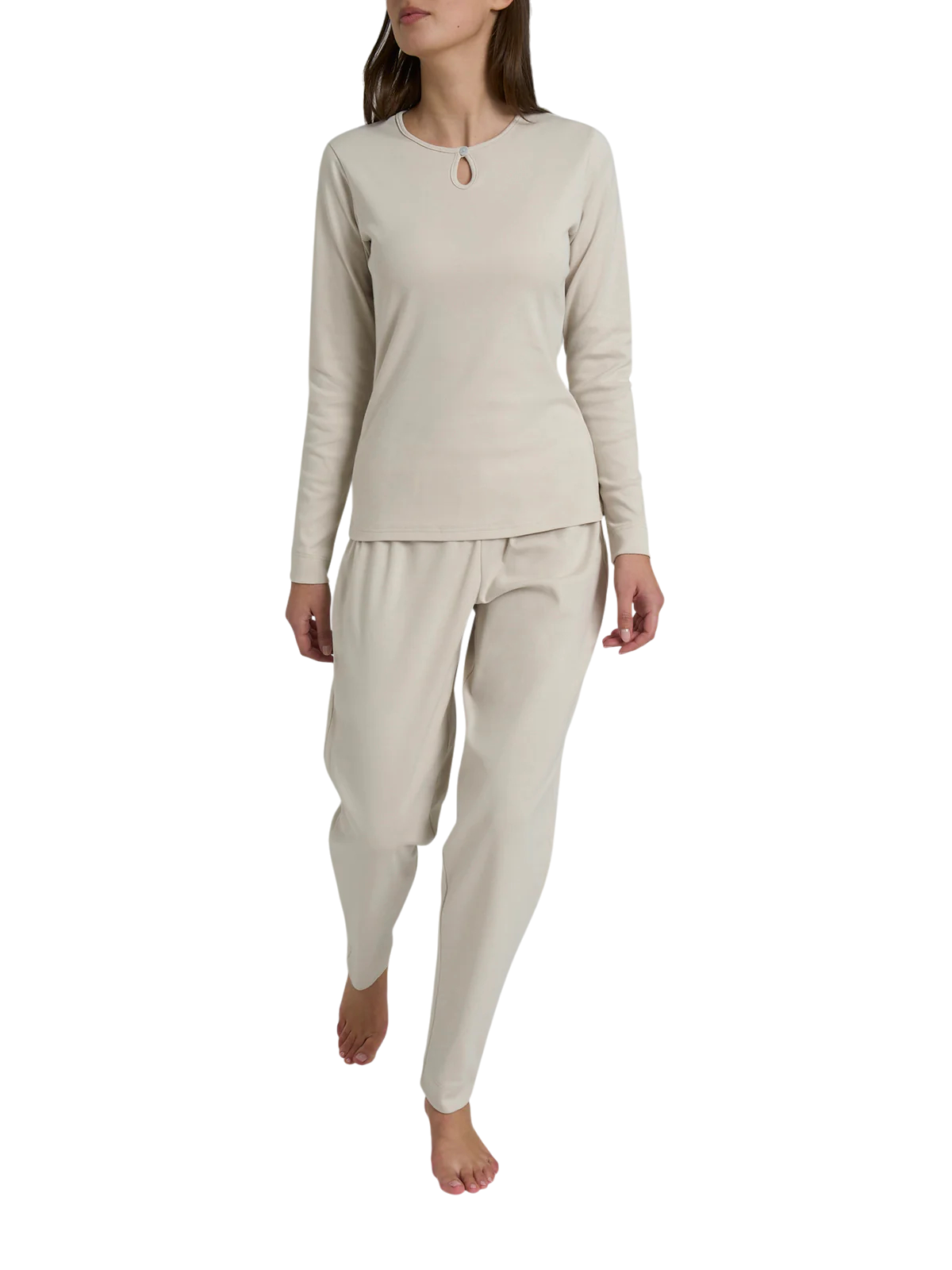 Pigiama Caldo Thermo Cotton con Scollo a Goccia DR94NU