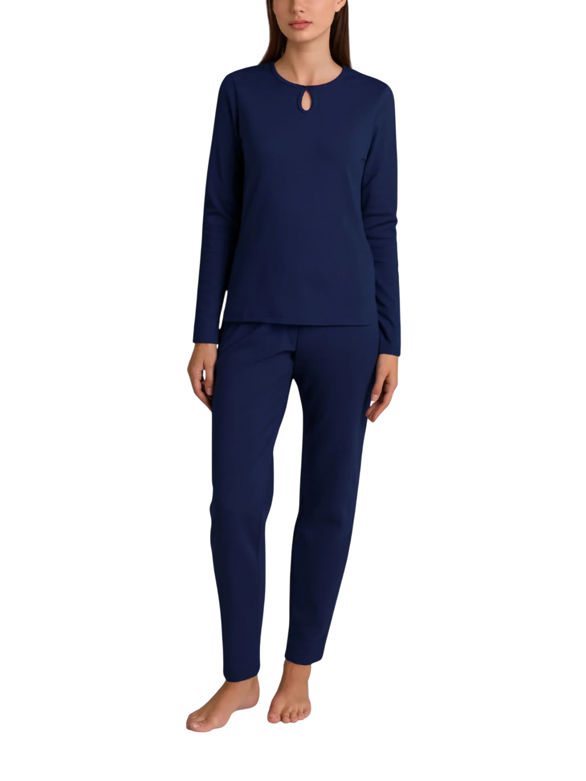 Pigiama Caldo Thermo Cotton con Scollo a Goccia DR94NU