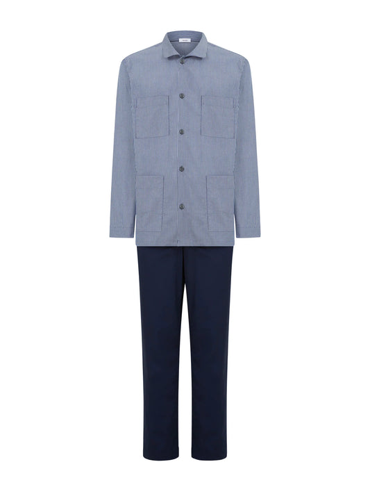 Pigiama Aperto Lungo N20702 Sodalite Blue