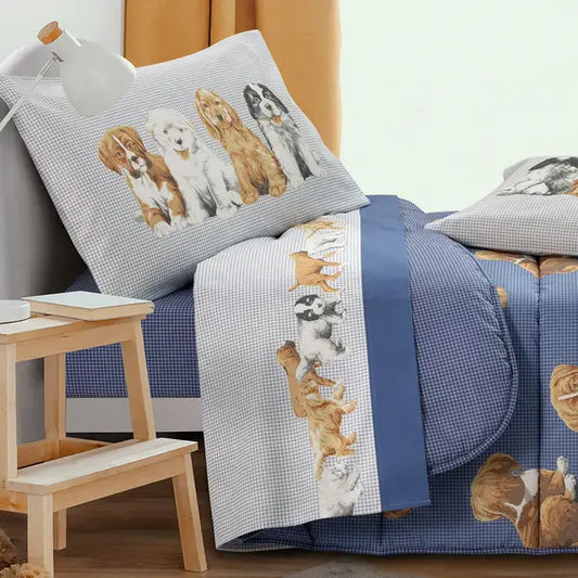 Completo Lenzuolo Amici di Sempre Cani e Gatti