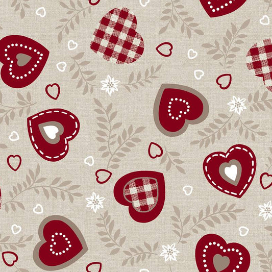 Tovaglia Panama Cuore Red