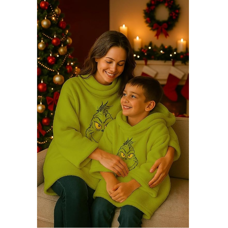 Coperta TV con Maniche Grinch