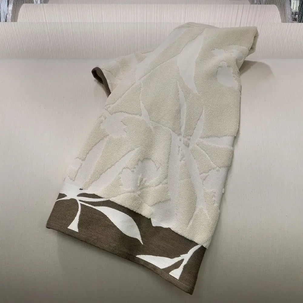 Set asciugamani viso e ospite Naturae Nemoris Gabel in cotone jacquard