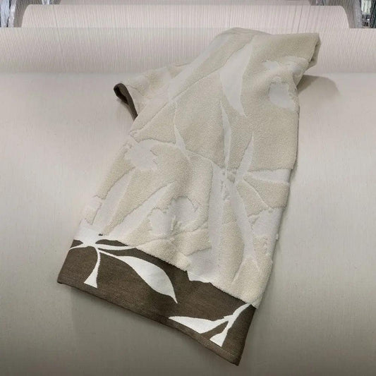 Set asciugamani viso e ospite Naturae Nemoris Gabel in cotone jacquard