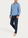Pigiama Uomo Lungo Serafino Jersey di Cotone UA23N1