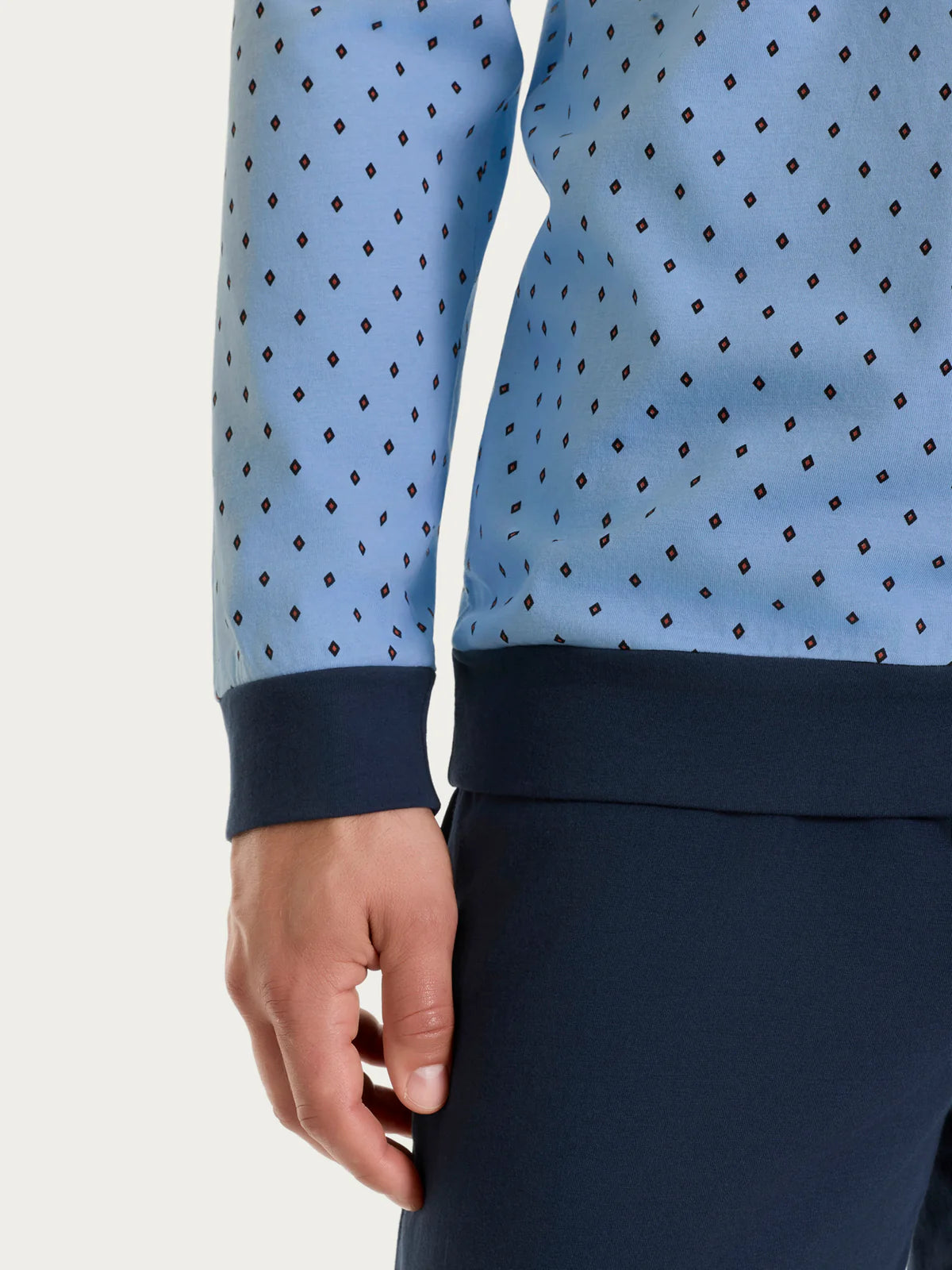 Pigiama Uomo Lungo Serafino Jersey di Cotone UA23N1