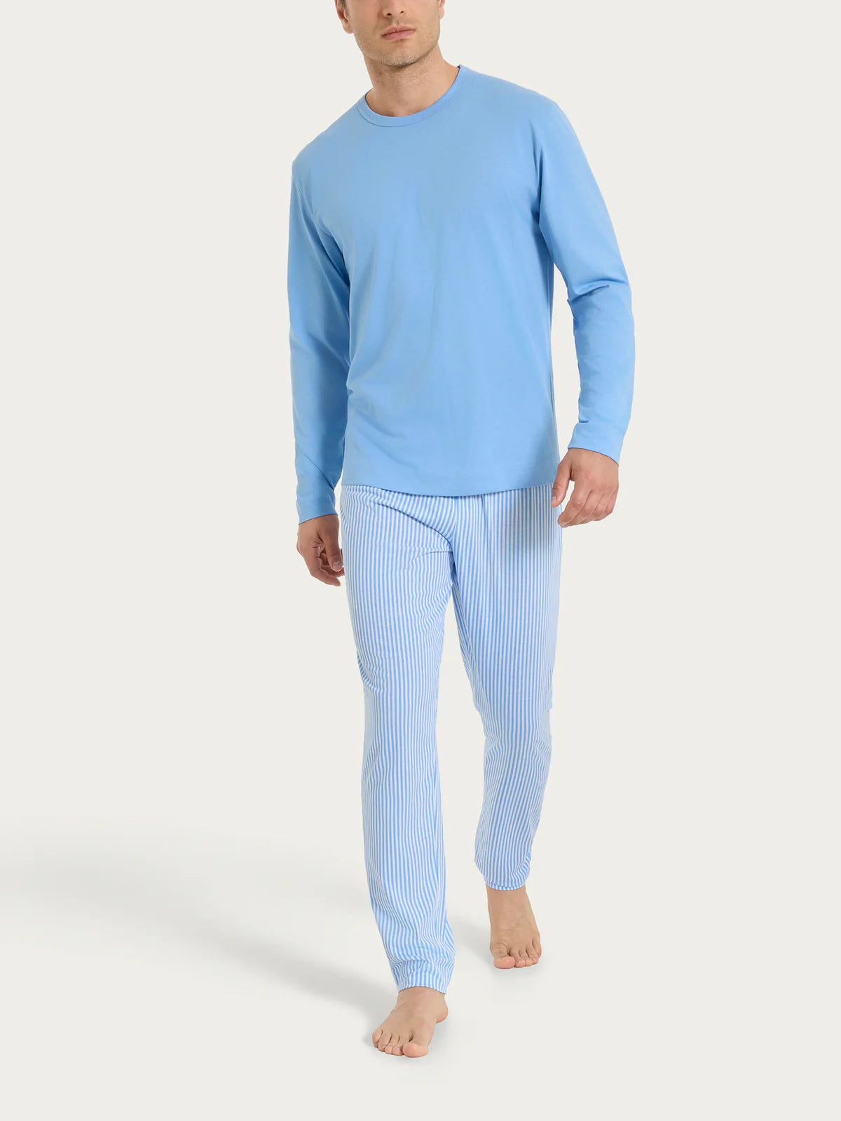 Pigiama Uomo Lungo Girocollo Jersey di Cotone UA29NQ