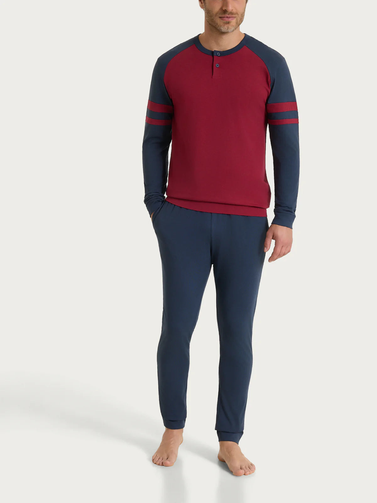 Pigiama Uomo Lungo Serafino UA42N1