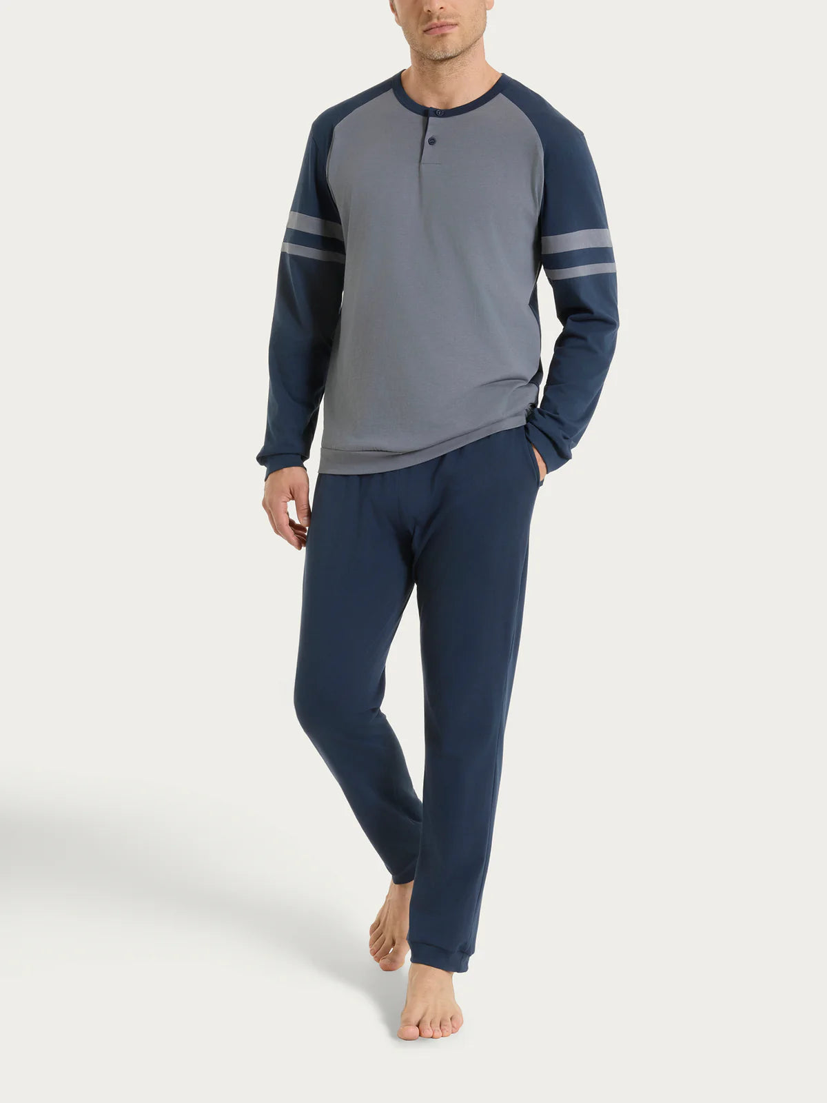 Pigiama Uomo Lungo Serafino UA42N1