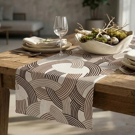 runner_45x140_arredo_per_tavolo_in_cotone_ghomecasa_orbital_beige - G home casa