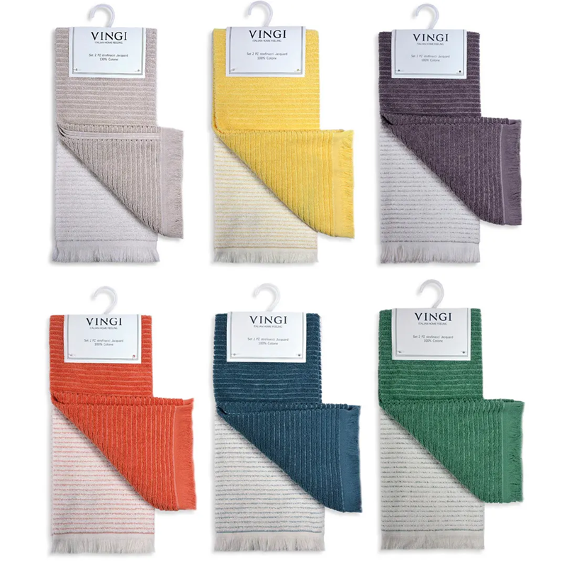 Set 2 strofinacci cucina tinta unita Vingi Colored 50×70 cm