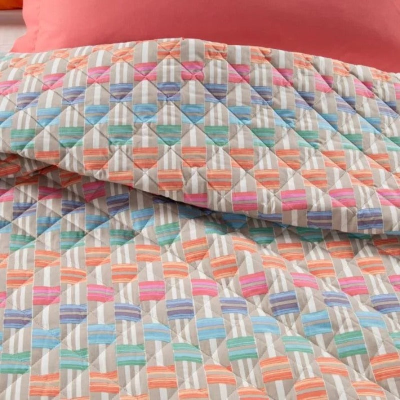 Copriletto Trapuntato Primaverile Shine Multicolor