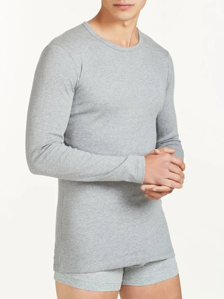 Maglia Uomo Girocollo Manica Lunga Caldo Cotone Organico Bio Cotton 604479