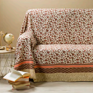 Telo Arredo Gran decor Leopard Arancio